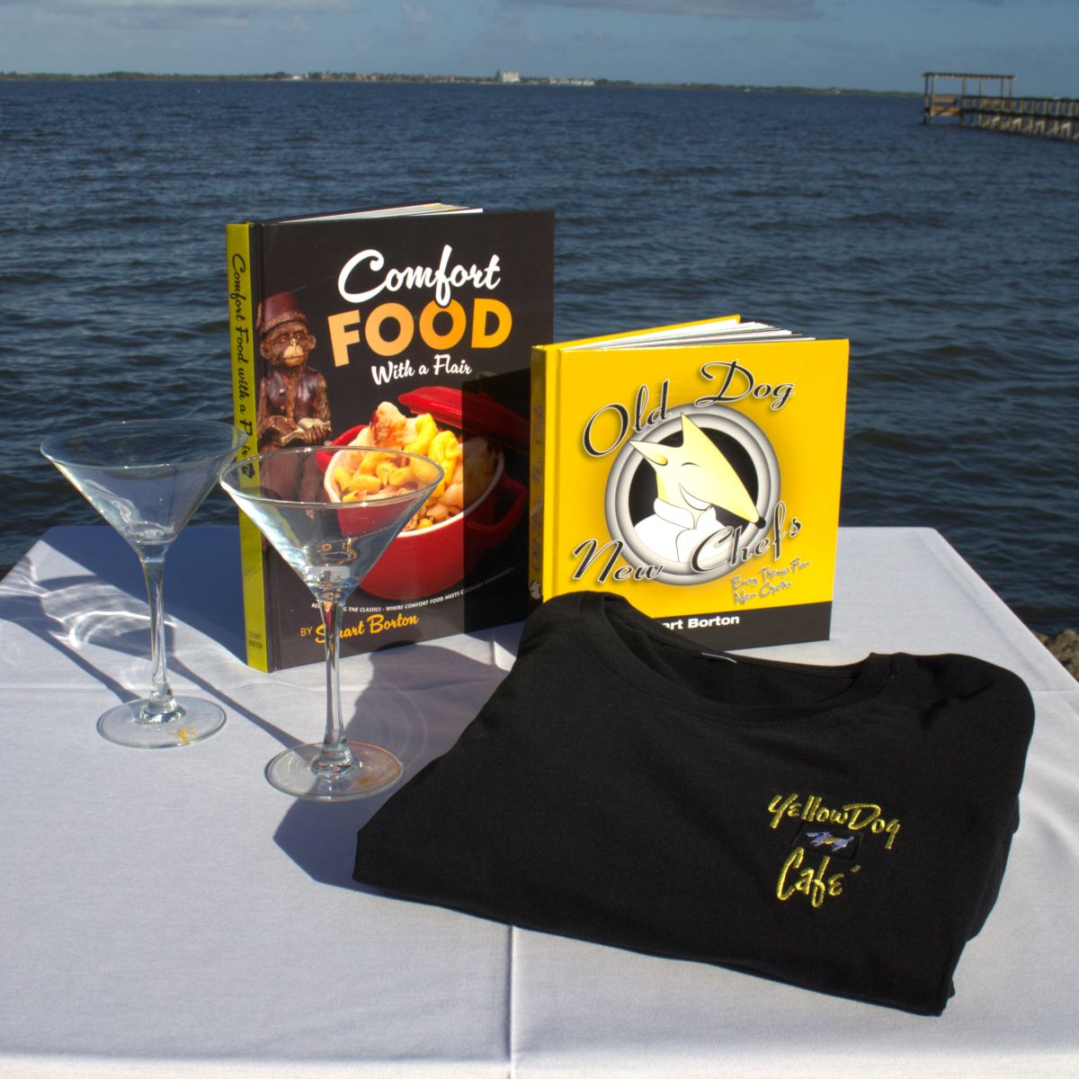 Yellow Dog Gift Basket - Martini Glasses