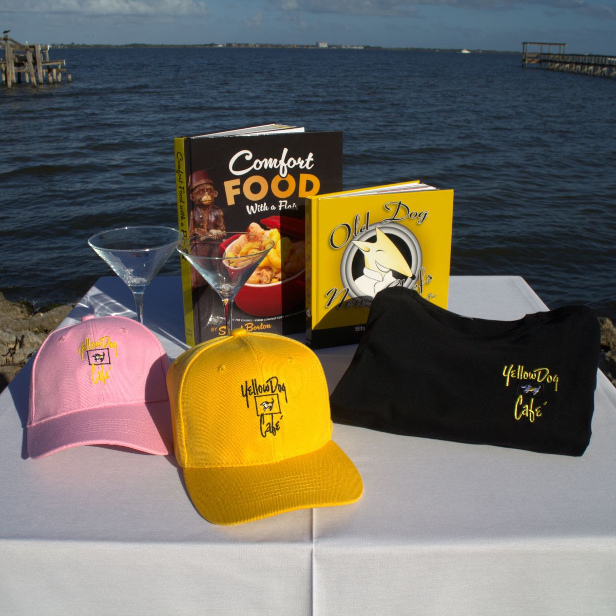 Yellow Dog Gift Basket - Martini Glasses