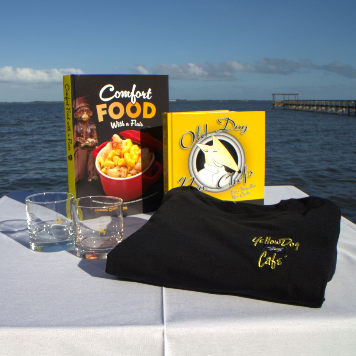 Yellow Dog Gift Basket - Rocks Glasses