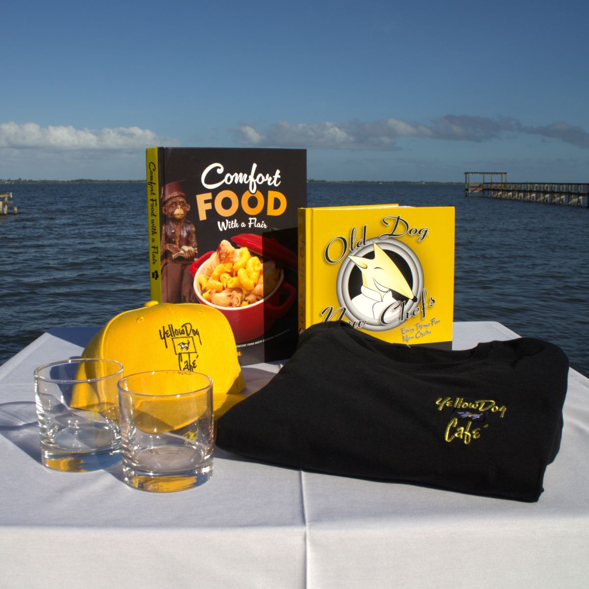 Yellow Dog Gift Basket - Rocks Glasses